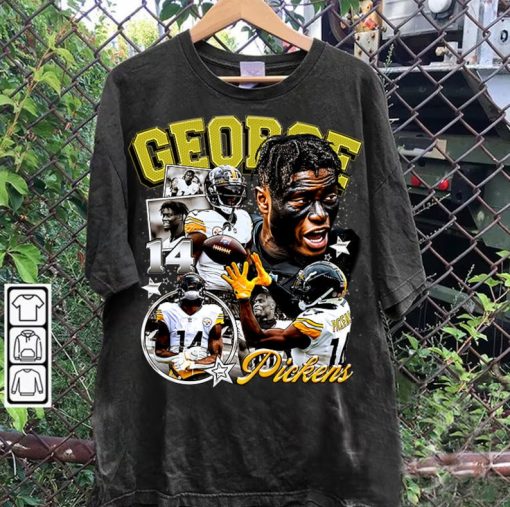 Vintage 90s Graphic Style George Pickens T-Shirt - George Pickens NFL T-Shirt - American Football Tee For Man and Woman