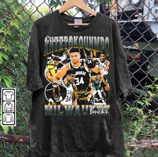 Giannis Antetokounmpo Shirt - Basketball shirt - Classic 90s Graphic Tee - Unisex - Vintage Bootleg - Gift