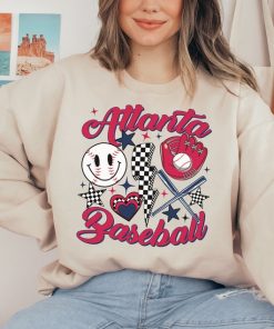 Vintage Atlanta Brave Crewneck Sweatshirt / T-Shirt, Retro Groovy Atlanta Shirt, Atlanta Baseball Sweatshirt