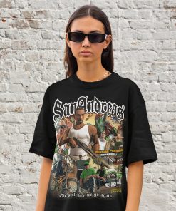 San Andreas T Shirt, Grand Theft Auto Cj, Gamer Gift for Her Him, Y2k Vice City, Playstation Gamer