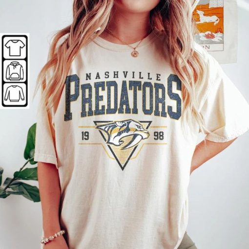 Vintage 90s Nashville Predators Sweatshirt, Nashville Predators Unisex t-shirts, long-sleeved t-shirts