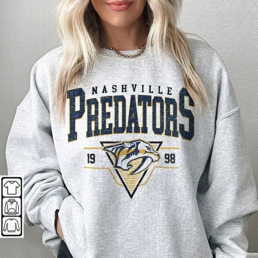 Vintage 90s Nashville Predators Sweatshirt, Nashville Predators Unisex t-shirts, long-sleeved t-shirts