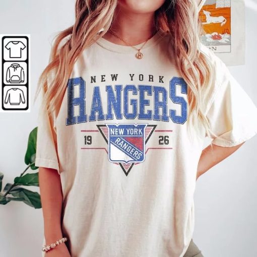 Vintage 90s New York Rangers Sweatshirt, New York Rangers Unisex t-shirts, long-sleeved t-shirts