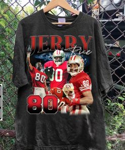 Vintage 90s Graphic Style Jerry Rice T-Shirt -Jerry Rice vintage Sweatshirt - Retro American Football Tee For Man and