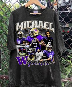 Vintage 90s Graphic Style Michael Penix Jr T-Shirt - Michael Penix Sweatshirt - Retro American Football Tee For Man and