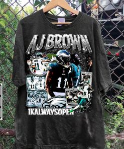 Vintage 90s Graphic Style A. J. Brown T-Shirt - A. J. Brown Sweatshirt - Retro American Football Tee For Man and Woman