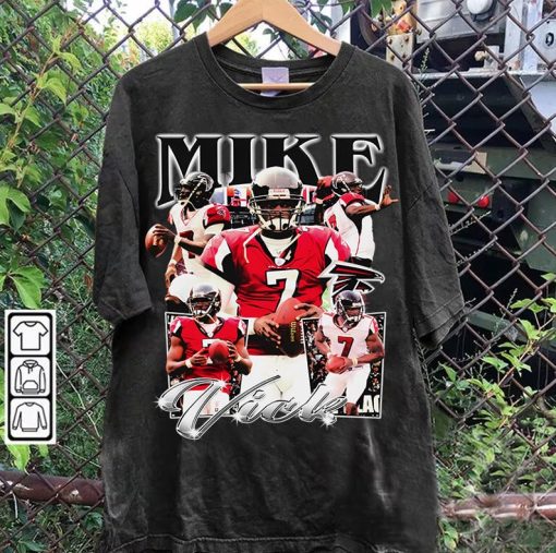 Vintage 90s Graphic Style Mike Vick T-Shirt - Mike Vick Sweatshirt - Retro American Football Tee For Man and Woman