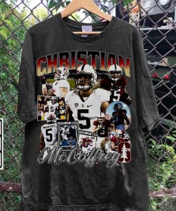 Vintage 90s Graphic Style Christian McCaffrey T-Shirt - Christian McCaffrey Sweatshirt - Retro American Football Tee For