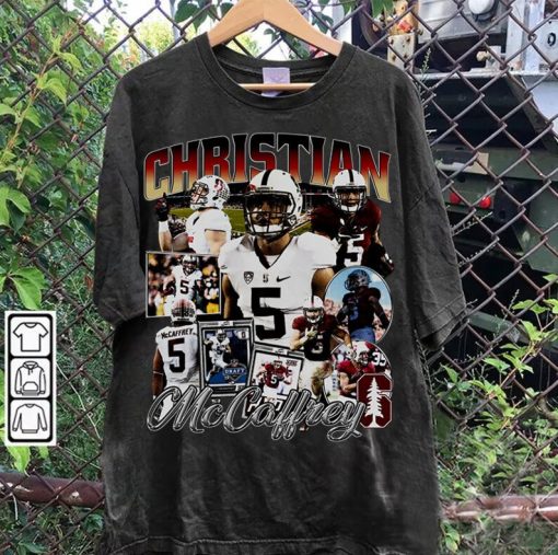 Vintage 90s Graphic Style Christian McCaffrey T-Shirt - Christian McCaffrey Sweatshirt - Retro American Football Tee For