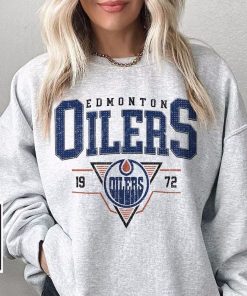 Vintage 90s Edmonton Oilers Sweatshirt, Edmonton Oilers Unisex t-shirts, long-sleeved t-shirts