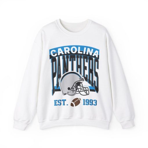 Vintage Carolina Panthers sweatshirt, vintage Carolina football unisex crewneck, and vintage Carolina sports apparel