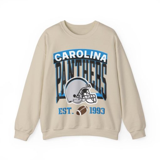 Vintage Carolina Panthers sweatshirt, vintage Carolina football unisex crewneck, and vintage Carolina sports apparel