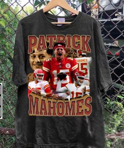 Vintage 90s Graphic Style Patrick Mahomes TShirt - Patrick Mahomes Hoodie - Retro American Football Tee For Man and