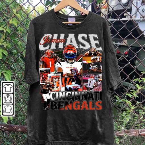 Vintage 90s Graphic Style Ja'Marr Chase TShirt - Ja'Marr Chase Sweatshirt - Retro American Football Tee For Man and