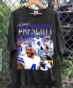 Vintage 90s Graphic Style Dak Prescott TShirt - Dak Prescott Hoodie- Retro American Football Tee For Man and Woman