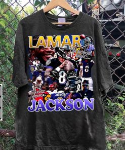 Vintage 90s Graphic Style Lamar Jackson T-Shirt - Lamar Jackson Hoodie - Retro American Football Tee For Man and Woman