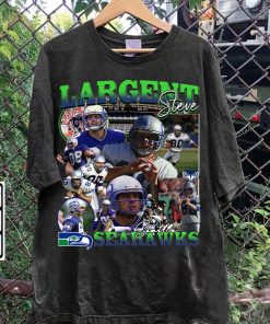 Vintage 90s Graphic Style Steve Largent T-Shirt - Steve Largent Hoodie - Retro American Football Tee For Man and Woman