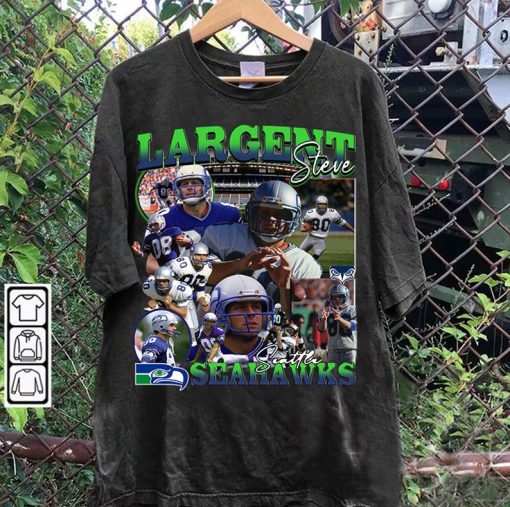 Vintage 90s Graphic Style Steve Largent T-Shirt - Steve Largent Hoodie - Retro American Football Tee For Man and Woman