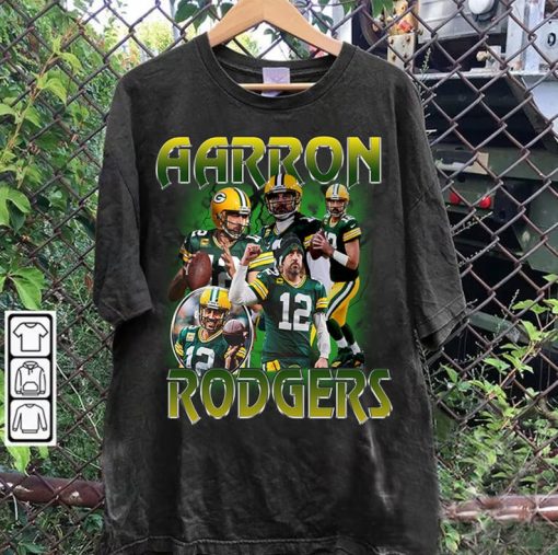 Vintage 90s Graphic Style Aaron Rodgers T-Shirt - Aaron Rodgers Sweatshirt - Retro American Football Tee For Man and