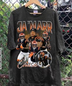 Vintage 90s Graphic Style Ja'Marr Chase T-Shirt - Ja'Marr Chase Sweatshirt - Retro American Football Tee For Man and