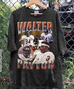 Vintage 90s Graphic Style Walter Payton T-Shirt - Walter Payton Sweatshirt - Retro American Football Tee For Man and