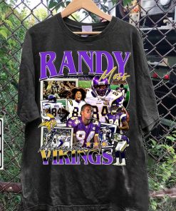 Vintage 90s Graphic Style Randy Moss T-Shirt - Randy Moss Sweatshirt - Retro American Football Tee For Man and Woman