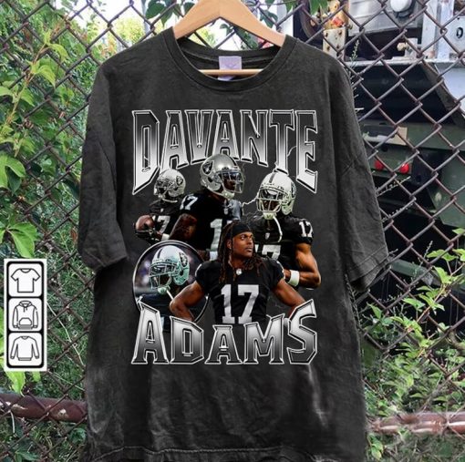 Vintage 90s Graphic Style Davante Adams T-Shirt - Davante Adams Sweatshirt - Retro American Football Tee For Man and