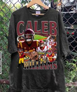 Vintage 90s Graphic Style Caleb Williams T-Shirt - Caleb Williams Hoodie - Retro American Football Tee For Man and Woman