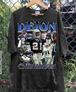 Vintage 90s Graphic Style Deion Sanders T-Shirt - Deion Sanders Hoodie - Retro American Football Tee For Man and Woman