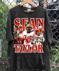 Vintage 90s Graphic Style Sean Taylor TShirt - Sean Taylor Vintage Sweatshirt - Retro American Football Tee For Man and