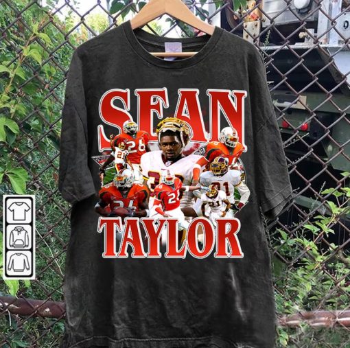 Vintage 90s Graphic Style Sean Taylor TShirt - Sean Taylor Vintage Sweatshirt - Retro American Football Tee For Man and