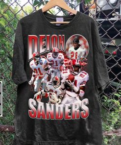 Vintage 90s Graphic Style Deion Sanders T-Shirt - Deion Sanders Sweatshirt - Retro American Football Tee For Man and