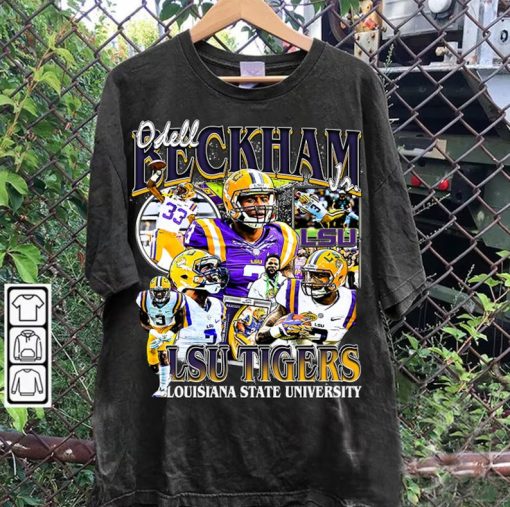 Vintage 90s Graphic Style Odell Beckham Jr T-Shirt - Odell Beckham Football TShirt - American Football Tee For Man and