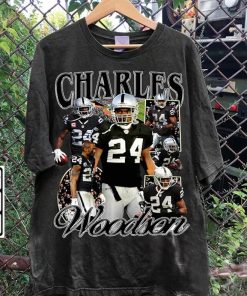 Vintage 90s Graphic Style Charles Woodson T-Shirt - Charles Woodson Football TShirt - American Football Tee For Man and