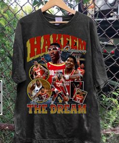 Vintage 90s Graphic Style Hakeem Olajuwon Shirt - Hakeem Olajuwon Basketball Tee - Retro Basketball Tee For Man and