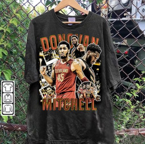 Vintage 90s Graphic Style Donovan Mitchell TShirt - Donovan Mitchell TShirt - Retro American Basketball Tee For Man and