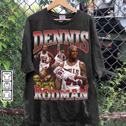 Vintage 90s Graphic Style Dennis Rodman T-Shirt - Dennis Rodman Hoodie - Retro American Basketball Tee For Man and Woman