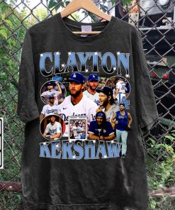 Vintage 90s Graphic Style Clayton Kershaw TShirt - Clayton Kershaw Sweatshirt - Retro American Baseball Tee For Man and