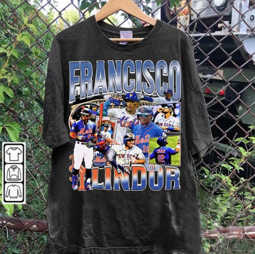 Vintage 90s Graphic Style Francisco Lindor TShirt - Francisco Lindor Hoodie - Retro American Baseball Tee For Man and