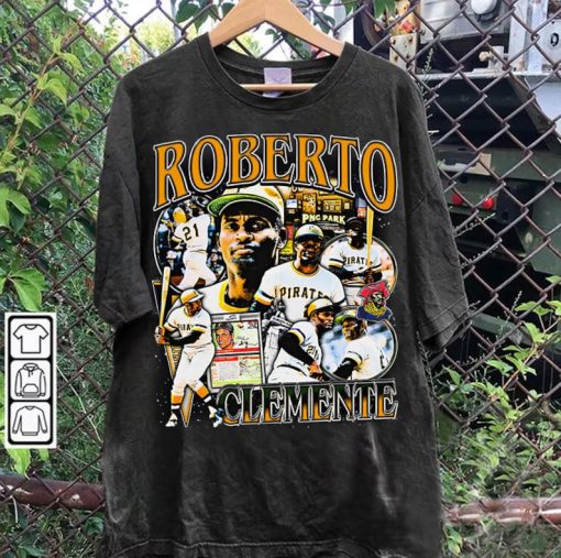 Vintage 90s Graphic StyleRoberto Clemente T-Shirt - Roberto Clemente Hoodie - Retro American Baseball Tee For Man and