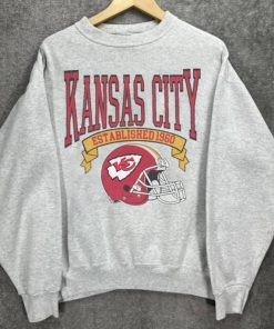 Retro Kansas City Football Sweatshirt, Vintage Style Kansas City Football Crewneck, KC Football Hoodie