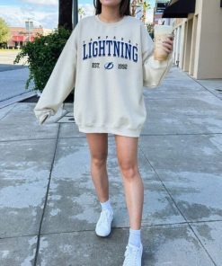 Tampa Bay Hockey Vintage Style Crewneck Gifts for Hockey Fans; Tampa Bay Lightning Sweatshirt, Tampa Bay Sweatshirt