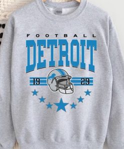 Detroit Football Sweatshirt, Vintage Style Detroit Football Crewneck, Football Sweatshirt, Detroit Crewneck