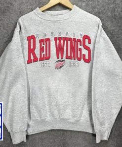 Red Wings Sweatshirt, Detroit Red Wings Sweater, Hockey Sweatshirt, Vintage Sweatshirt, Hockey Fan Shirt