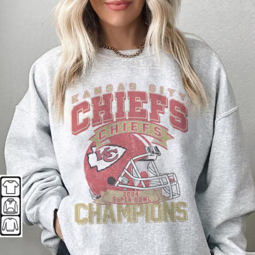 Kansas City Vintage Football Sweatshirt, Vintage Style SuperBowl Champions Crewneck Shirt