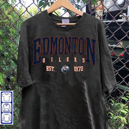 Edmonton Hoockey Crewneck Sweatshirt, Vintage Style Edmonton Shirt, Edmonton Hoodie, College Sweatshirt, Hockey Fan