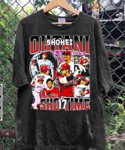 Vintage 90s Graphic Style Shohei Ohtani TShirt - Shohei Ohtani Sweatshirt - Retro American Baseball Tee For Man and