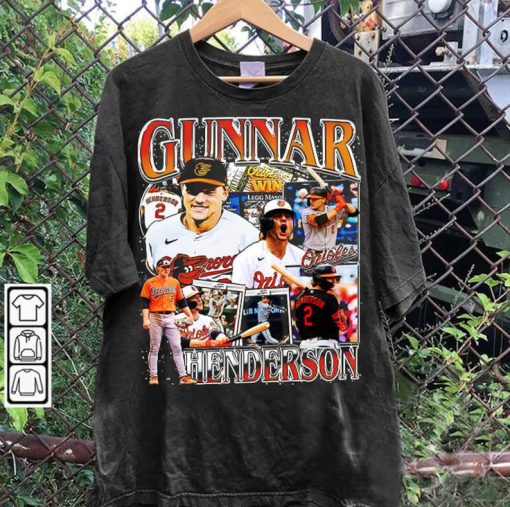 Vintage 90s Graphic Style Gunnar Henderson Tee - Gunnar Henderson Sweatshirt - Retro American Baseball Tee For Man and