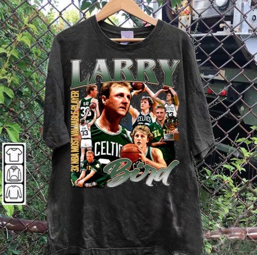 Vintage 90s Graphic Style Larry Bird T-Shirt - Larry Bird Sweatshirt - Retro American Basketball Tee For Man and Woman