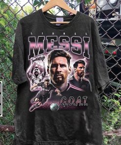 Vintage 90s Graphic Style Lionel Messi T-Shirt - Lionel Messi Vintage Hoodie - Retro American Football Tee For Man and